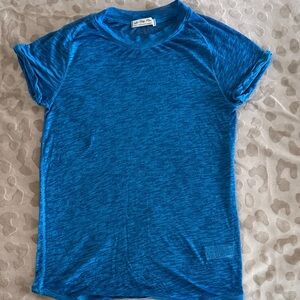 We The Free People Blue Heathered Crewneck Tee - Vie The Fée